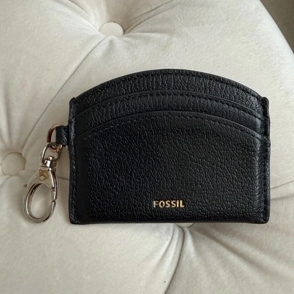 Fossil Black Leather Card Holder Wallet - Picture 2 of 8